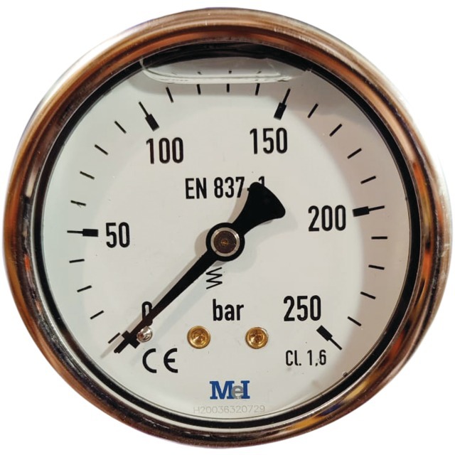 Manometre 63 MM 250 BAR Arriere 1/4" référence fournisseur 32009662